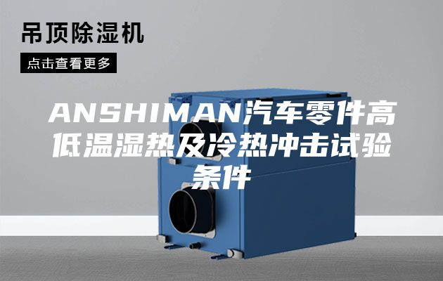 ANSHIMAN汽車零件高低溫濕熱及冷熱沖擊試驗條件