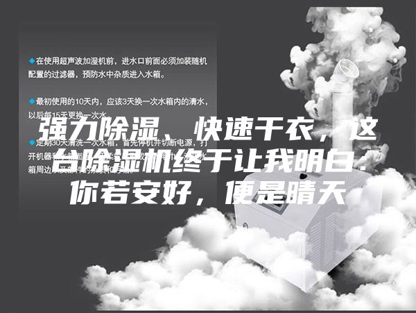 強(qiáng)力除濕、快速干衣，這臺(tái)除濕機(jī)終于讓我明白：你若安好，便是晴天