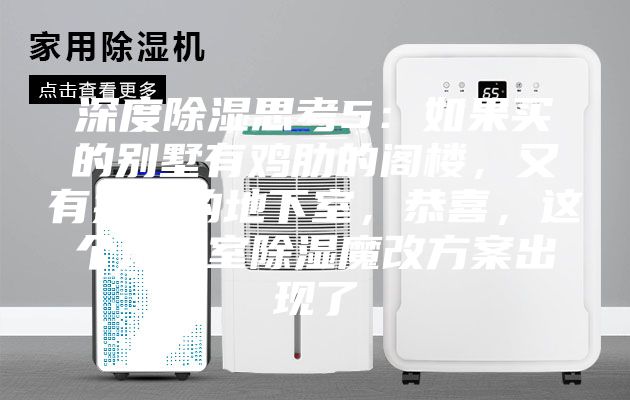 深度除濕思考5：如果買的別墅有雞肋的閣樓，又有操心的地下室，恭喜，這個地下室除濕魔改方案出現了
